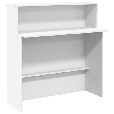 Valkoinen vastaanottopöytä Nedelciu 100x50x103,5cm (suunniteltu puu)