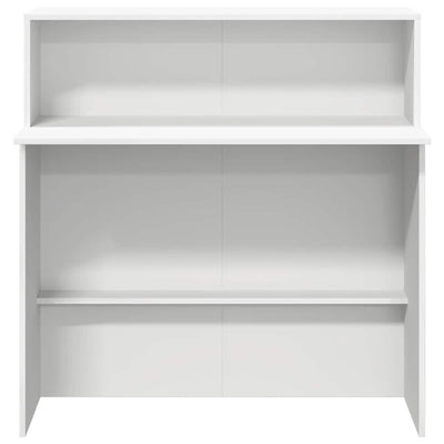 Valkoinen vastaanottopöytä Nedelciu 100x50x103,5cm (suunniteltu puu)