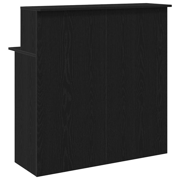 Vastaanottopöytä musta 100x50x103,5 cm tekopuu