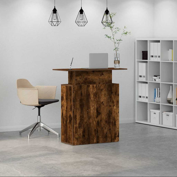 Vastaanottopöytä savustettu tammi 100x40x104 cm tekninen puu