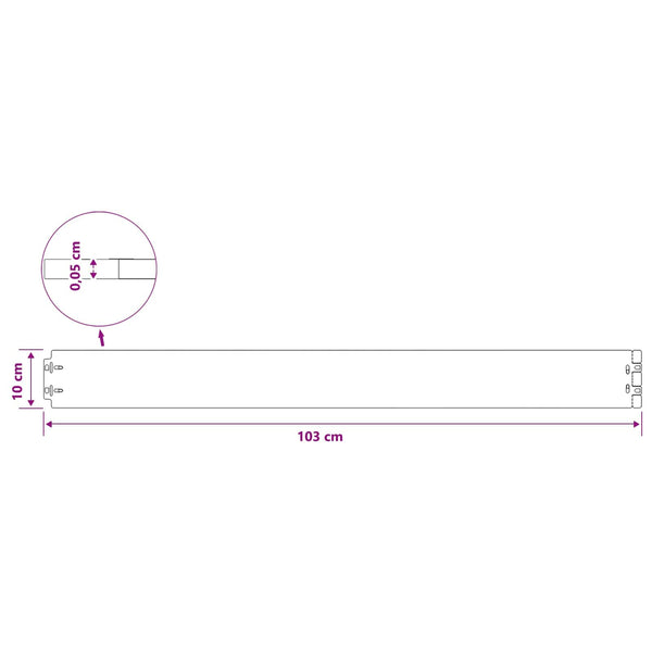 Nurmikon reunalistat 10 kpl oliivinvihreä kylmävalssattu teräs