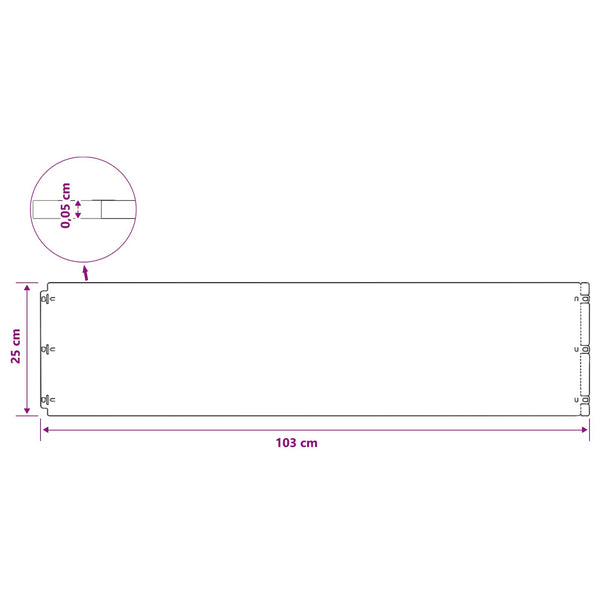 Nurmikon reunalistat 10 kpl 25x103 cm ruostumatonta terästä