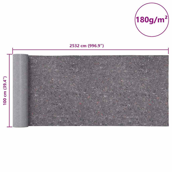 Liukumattomat maalarin fleeceliinat 2 kpl 25 m 180 g/m² Harmaa