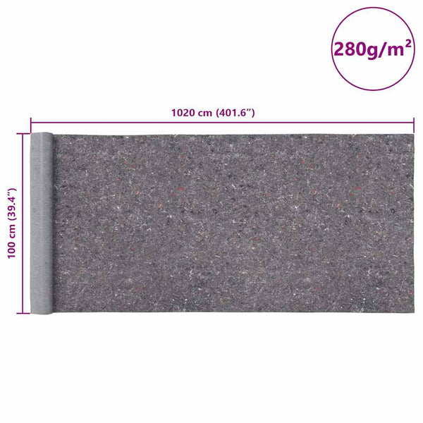 Liukumattomat maalarin fleeceliinat 2 kpl 10 m 280 g/m² Harmaa