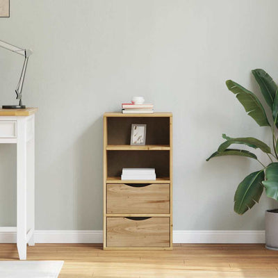 sivukaappi laatikoilla ODDA 40x24x79 cm massiivipuu mänty