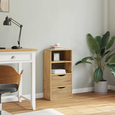 sivukaappi laatikoilla ODDA 40x24x79 cm massiivipuu mänty