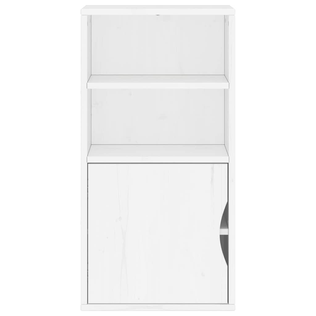 Valkoinen Odda Nehat sivukaappi 40x24x79cm (massiivipuu mänty)