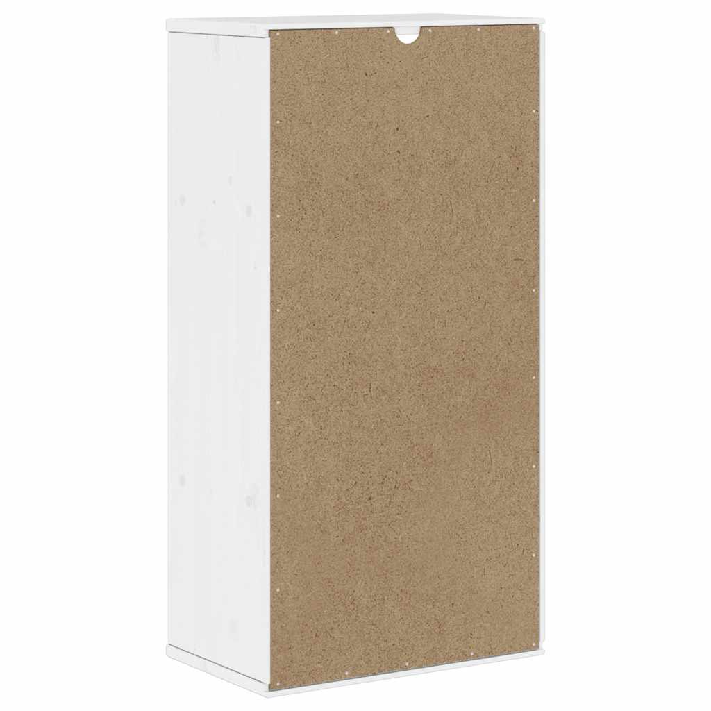 Valkoinen Odda Nehat sivukaappi 40x24x79cm (massiivipuu mänty)