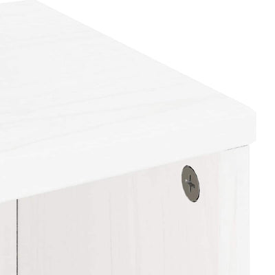 Sivukaappi ODDA valkoinen 40x24x79 cm massiivipuu mänty