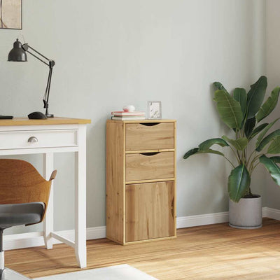 sivukaappi laatikoilla ODDA 40x24x79 cm massiivipuu mänty
