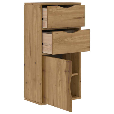 sivukaappi laatikoilla ODDA 40x24x79 cm massiivipuu mänty