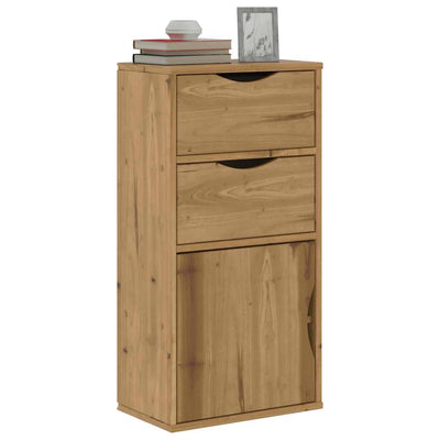 sivukaappi laatikoilla ODDA 40x24x79 cm massiivipuu mänty