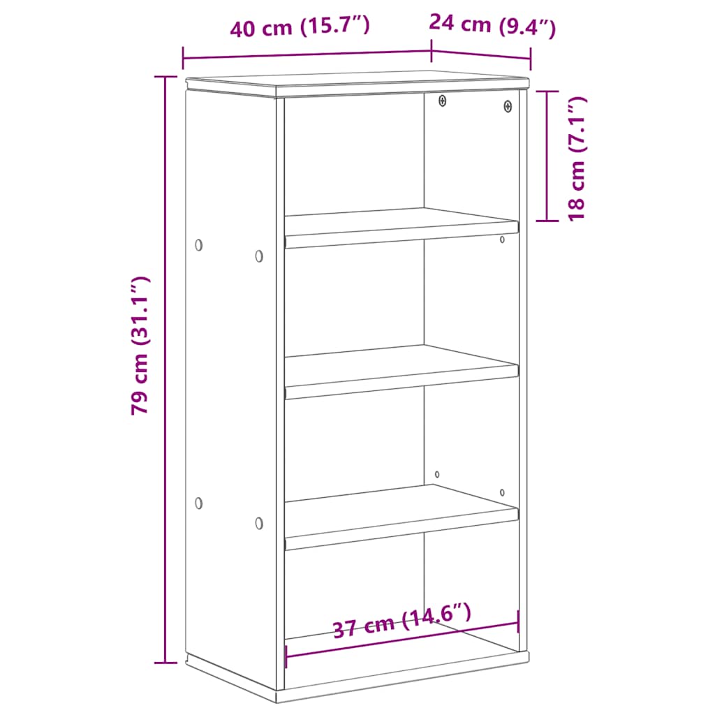 Sivukaappi Nehat Odda 40x24x79cm (massiivipuu mänty)