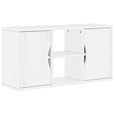 TV Kaappi ODDA Valkoinen 79x24x40 cm massiivipuu mänty