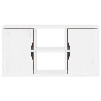 TV Kaappi ODDA Valkoinen 79x24x40 cm massiivipuu mänty