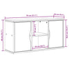 TV Kaappi ODDA Valkoinen 79x24x40 cm massiivipuu mänty