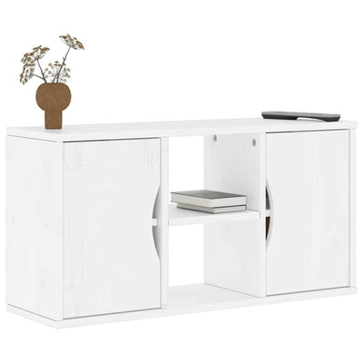 TV Kaappi ODDA Valkoinen 79x24x40 cm massiivipuu mänty