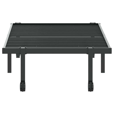 Sängynrunko ilman patjaa Taitettava musta 75x190 cm terästä
