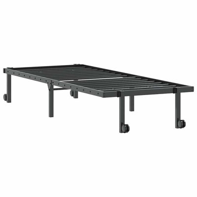 Sängynrunko ilman patjaa Taitettava musta 80x200 cm terästä