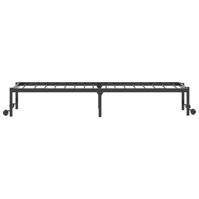 Sängynrunko ilman patjaa Taitettava musta 80x200 cm terästä