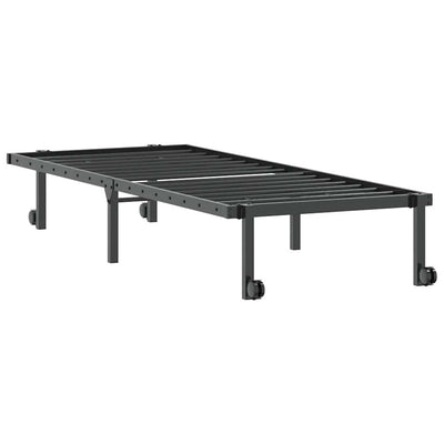Sängynrunko ilman patjaa Taitettava musta 80x200 cm terästä