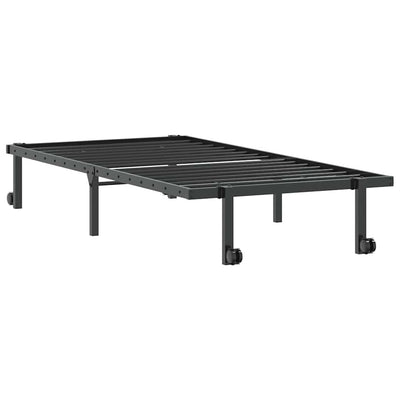 Musta sängynrunko ilman patjaa Radacs 90x190cm (taitettava, terästä)