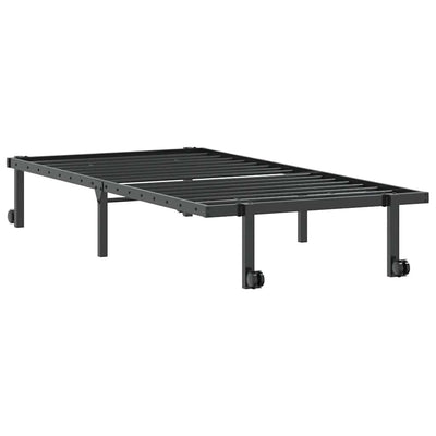 Musta sängynrunko ilman patjaa Radacs 90x200cm (taitettava, terästä)