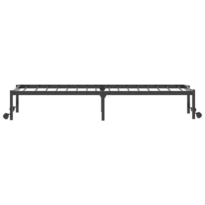 Musta sängynrunko ilman patjaa Radacs 90x200cm (taitettava, terästä)