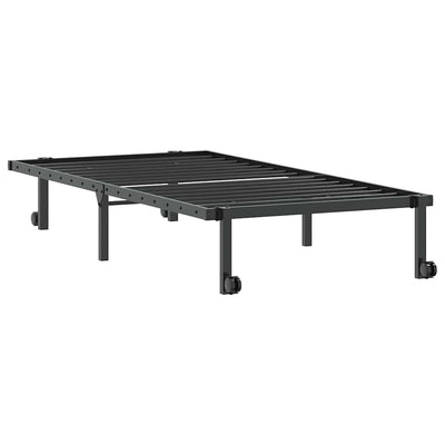 Musta sängynrunko ilman patjaa Radacs 90x200cm (taitettava, terästä)