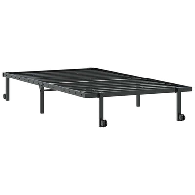 Musta sängynrunko ilman patjaa Radacs 100x190cm (taitettava teräs)