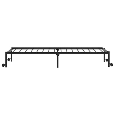 Musta sängynrunko ilman patjaa Radacs 100x190cm (taitettava teräs)