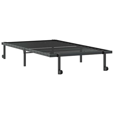 Musta sängynrunko ilman patjaa Radacs 100x200cm (taitettava, terästä)