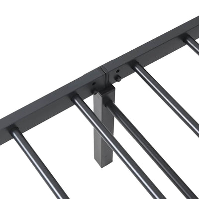 Musta sängynrunko ilman patjaa Radacs 100x200cm (taitettava, terästä)