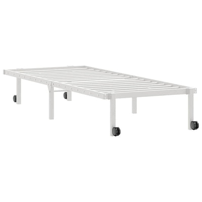 Sängynrunko ilman patjaa Taitettava valkoinen 80x200 cm terästä