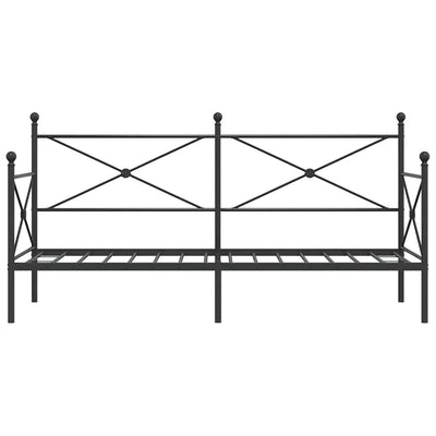 Päiväsänky ilman patjaa Musta 75x190 cm Teräs