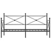 Musta päiväsänky Giurgean 75x190cm (ilman patjaa teräs)