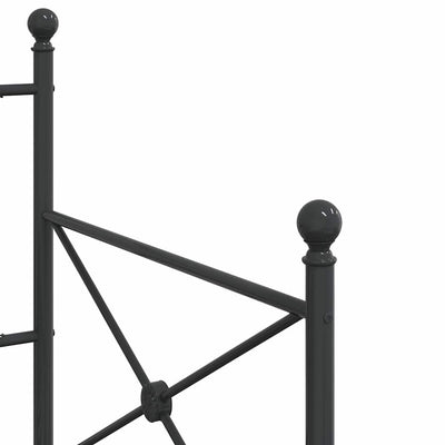 Päiväsänky ilman patjaa Musta 75x190 cm Teräs