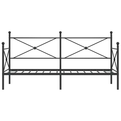 Musta päiväsänky Giurgean 90x190cm (ilman patjaa teräs)