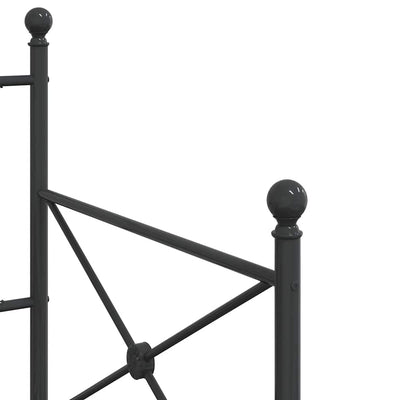 Musta päiväsänky Giurgean 90x190cm (ilman patjaa teräs)