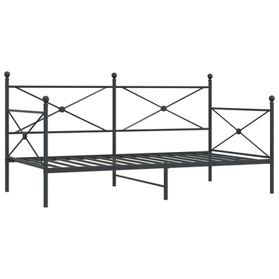 Musta päiväsänky Giurgean 100x190cm (ilman patjaa teräs)