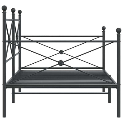Musta päiväsänky Giurgean 100x190cm (ilman patjaa teräs)
