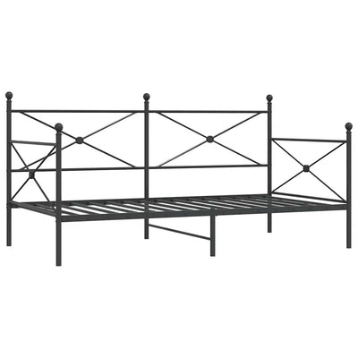Musta päiväsänky Giurgean 100x200cm (ilman patjaa, teräs)