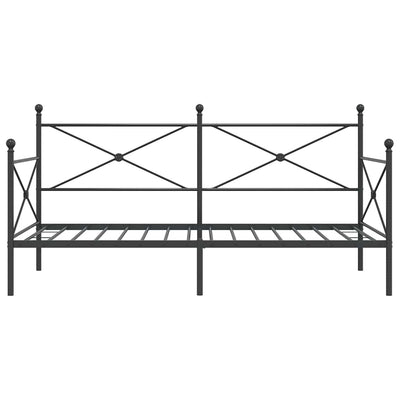 Musta päiväsänky Giurgean 100x200cm (ilman patjaa, teräs)