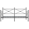 Musta päiväsänky Giurgean 100x200cm (ilman patjaa, teräs)
