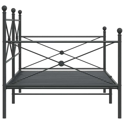Musta päiväsänky Giurgean 100x200cm (ilman patjaa, teräs)