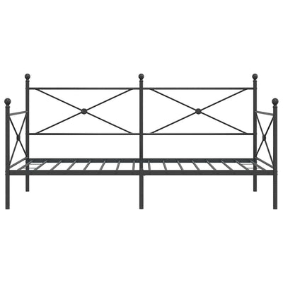 Musta päiväsänky Giurgean 107x203cm (ilman patjaa teräs)