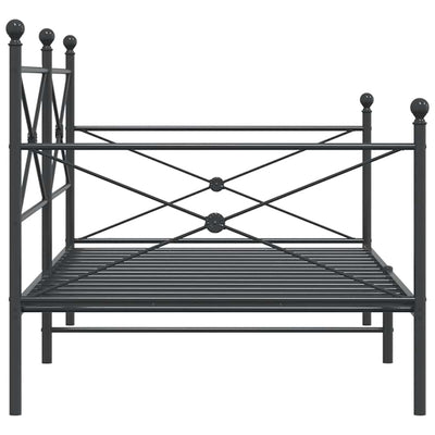 Musta päiväsänky Giurgean 107x203cm (ilman patjaa teräs)