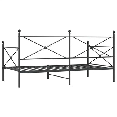 Musta päiväsänky Giurgean 107x203cm (ilman patjaa teräs)