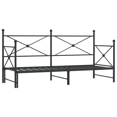 vidaXL-sohvasänky ilman patjaa Musta 75x190 cm Teräs