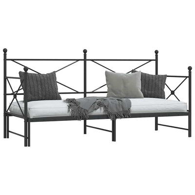 vidaXL-sohvasänky ilman patjaa Musta 75x190 cm Teräs